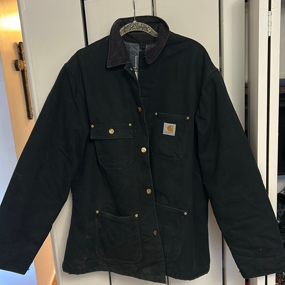 Vintage carhartt blanket lined chore coat / barn jacket